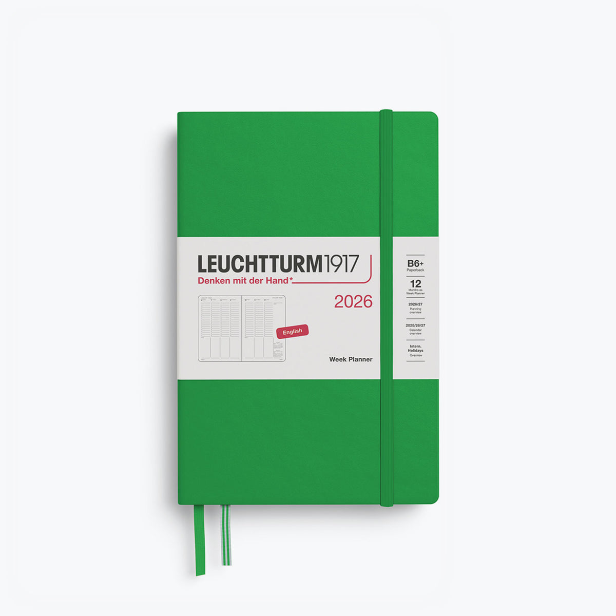 Leuchtturm1917 - 2026 Diary - Week Planner - B6+ - Spring Leaf