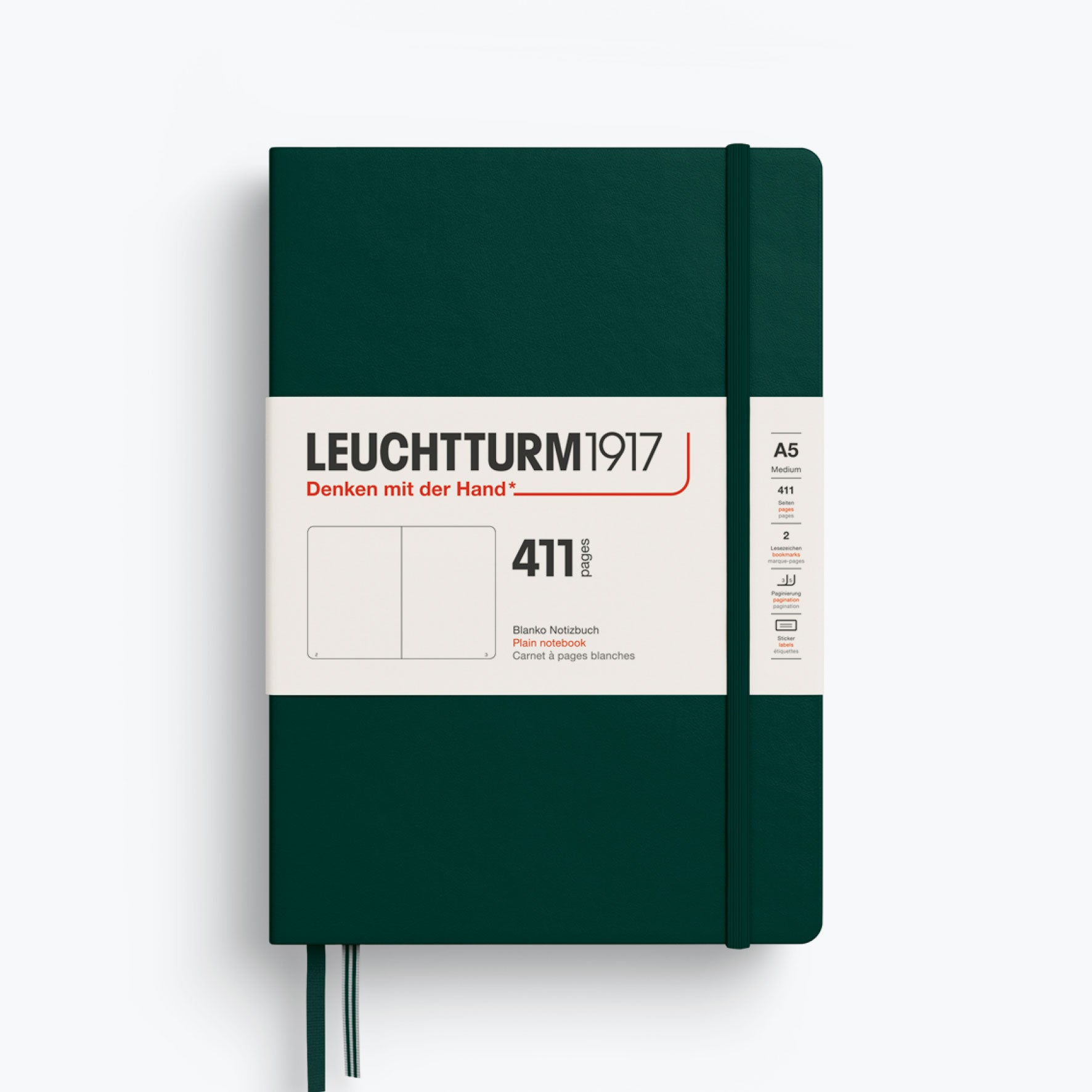 Leuchtturm1917 - Notebook - A5 - 411 Pages - Forest Green