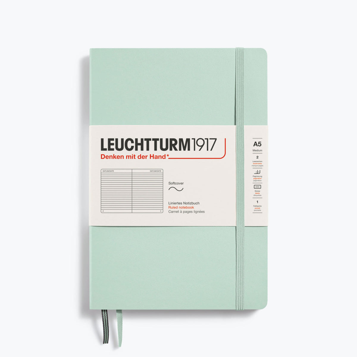 Leuchtturm1917 - Notebook - Softcover - A5 - Mint Green