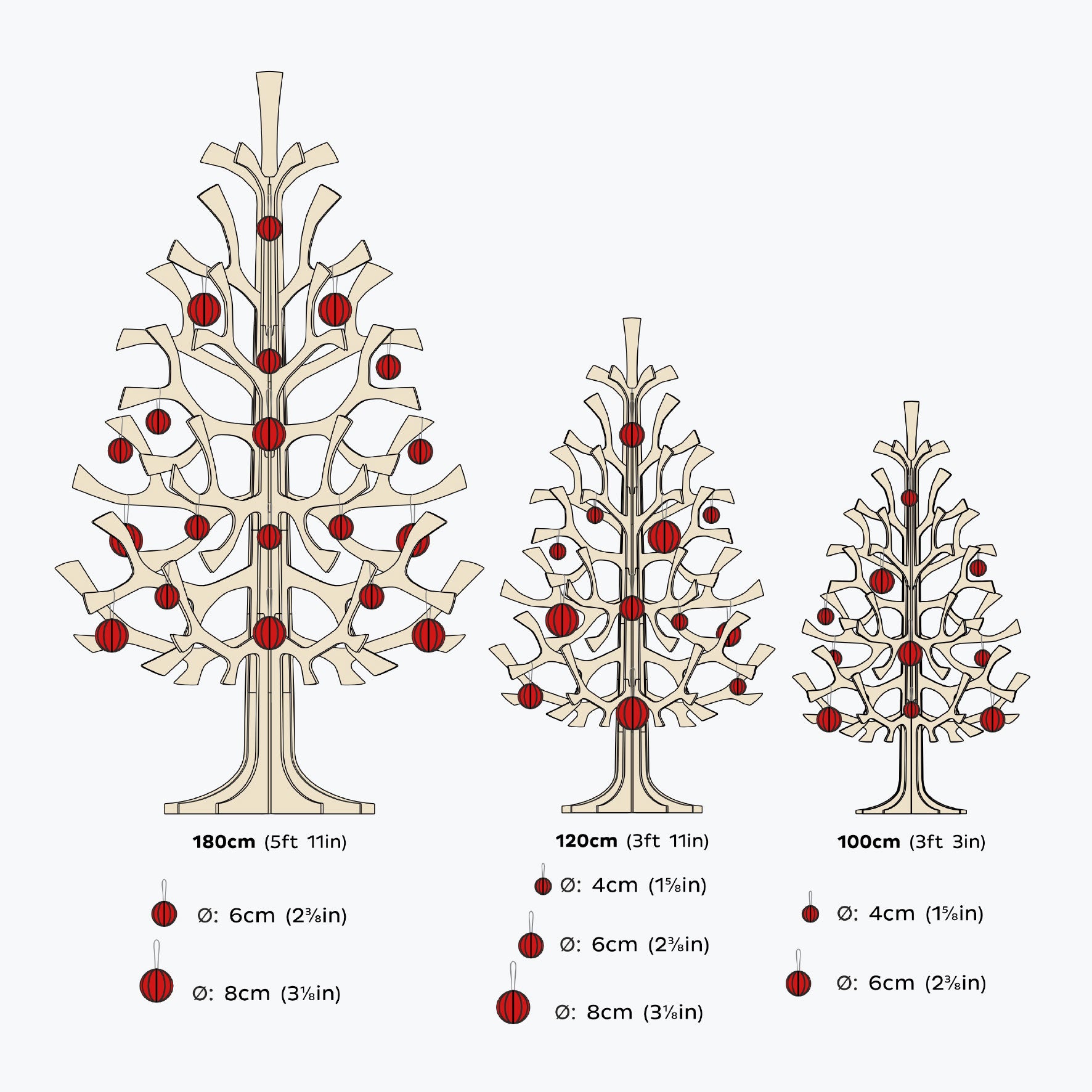 Lovi - Ornament - Baubles - 6cm - Dark Green (Pack of 4)