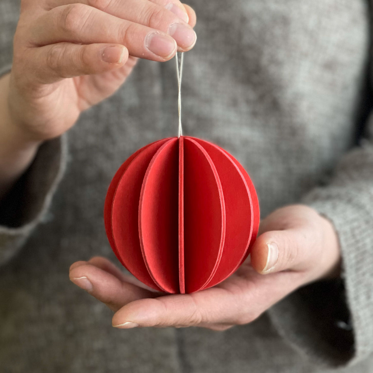 Lovi - Ornament - Baubles - 8cm - Dark Red (Pack of 3)