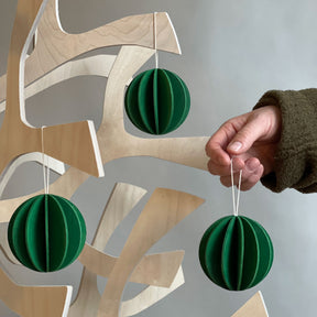 Lovi - Ornament - Baubles - 8cm - Dark Green (Pack of 3)