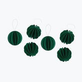 Lovi - Ornament - Baubles - 4cm - Dark Green (Pack of 6)