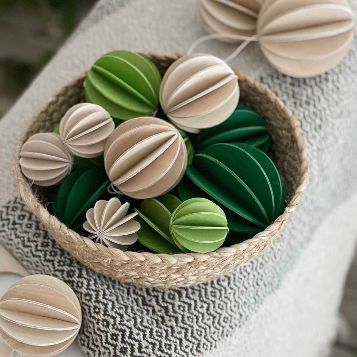 Lovi - Ornament - Baubles - 4cm - Light Green (Pack of 6)