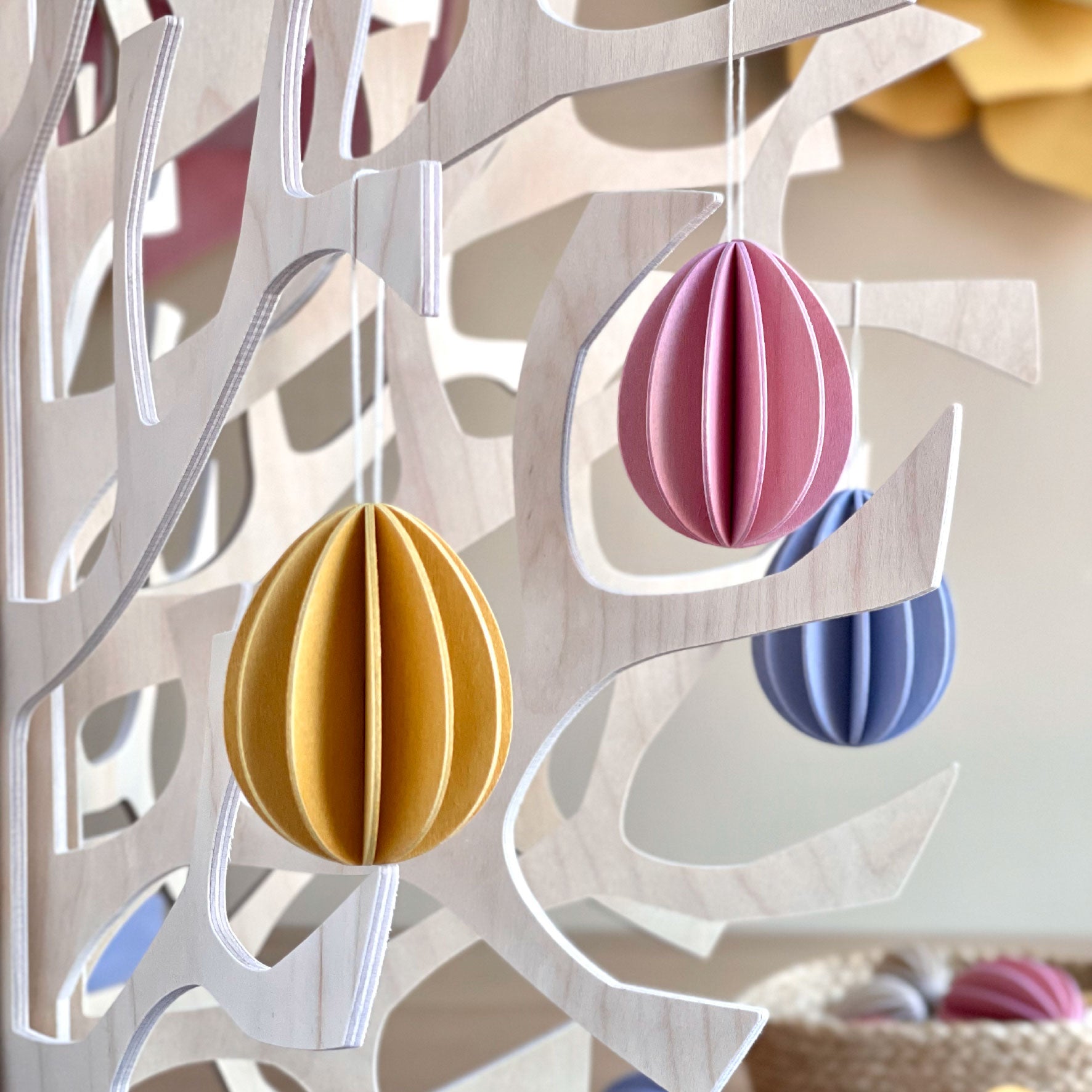 Lovi - Ornament - Eggs (Pillow Box) - 7cm - Colour Mix (Pack of 3)