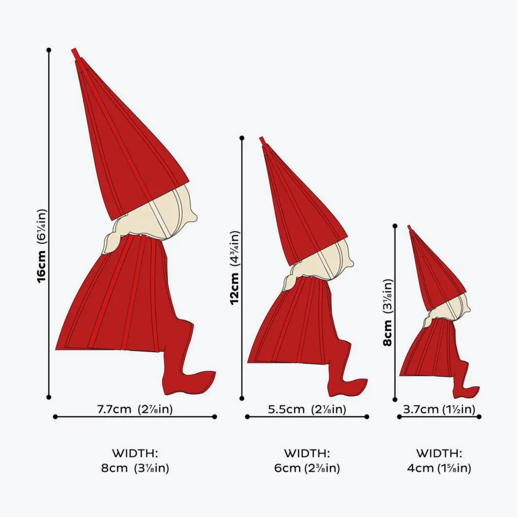 Lovi - Ornament - Elf - 16cm - Bright Red