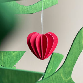 Lovi - Ornament - Heart (Pillow Box) - 4.5cm - Bright Red (Pack of 6)