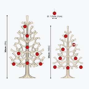 Lovi - Ornament - Minibaubles - 1.7cm - Natural (Pack of 8)