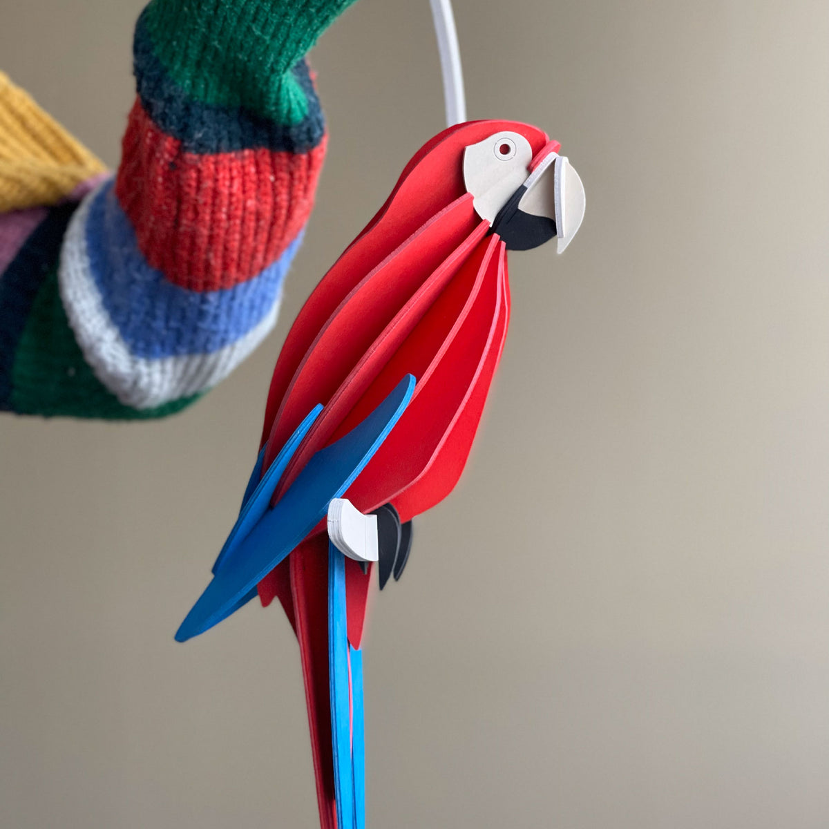 Lovi - Ornament - Parrot - 26cm - Scarlet Macaw