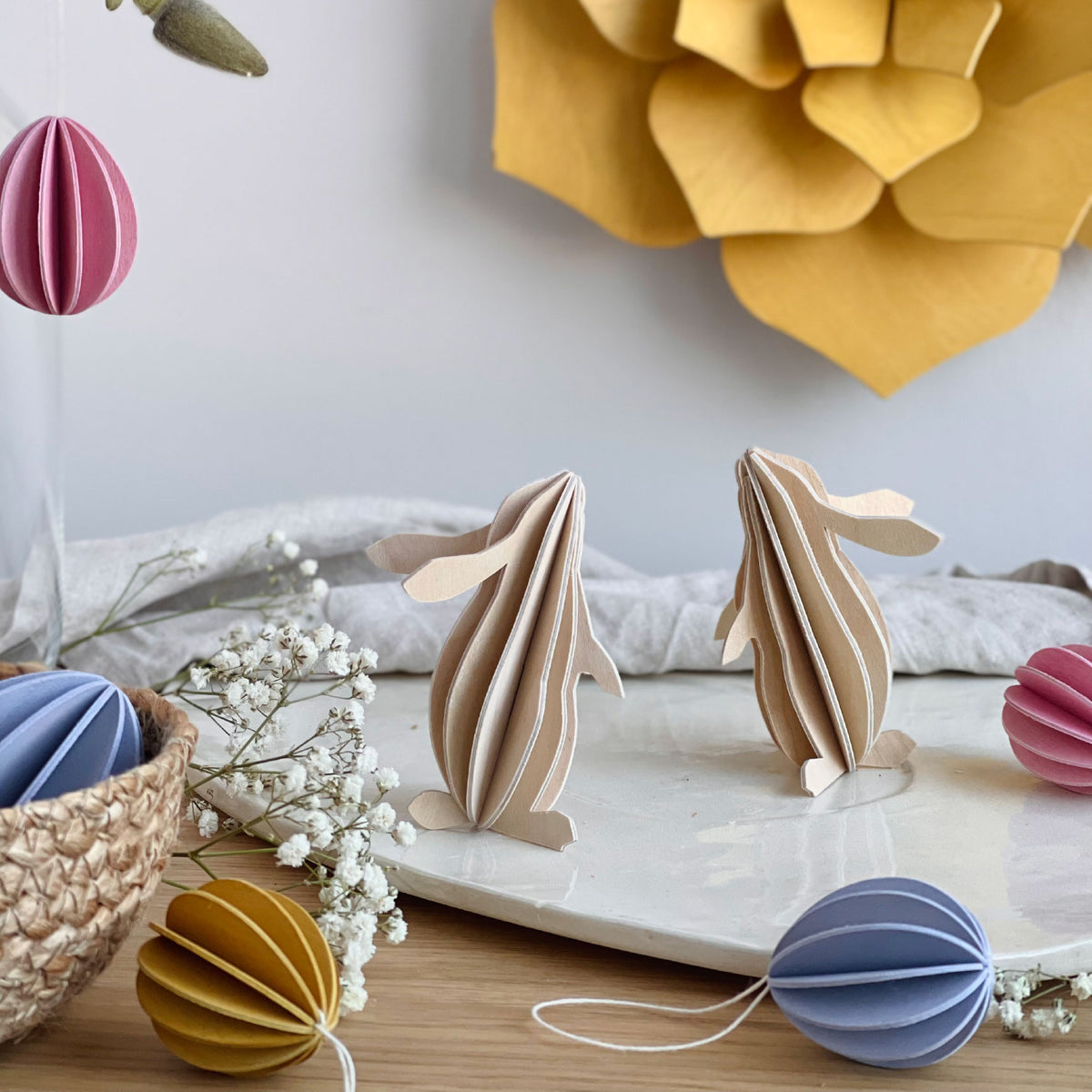 Lovi - Ornament - Rabbit - 9cm - Natural