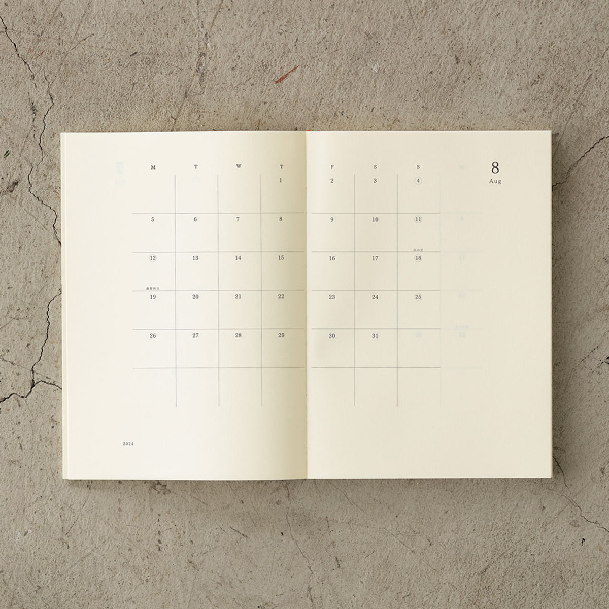 Midori - 2024 Diary - MD Notebook - A5 Thin