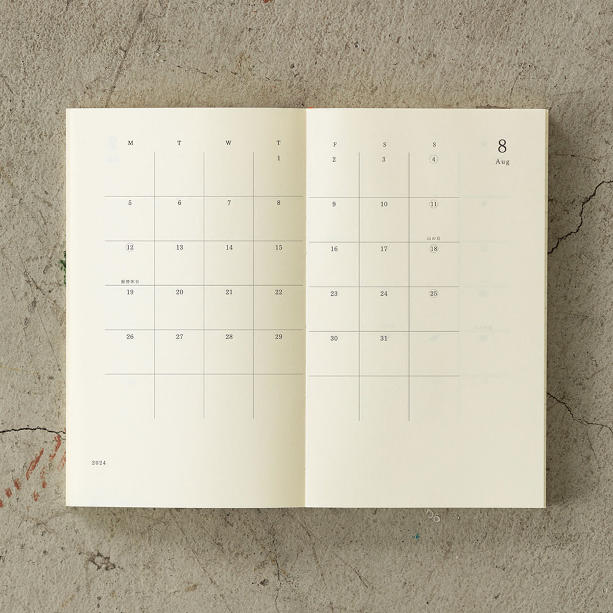 Midori - 2024 Diary - MD Notebook - B6 Slim