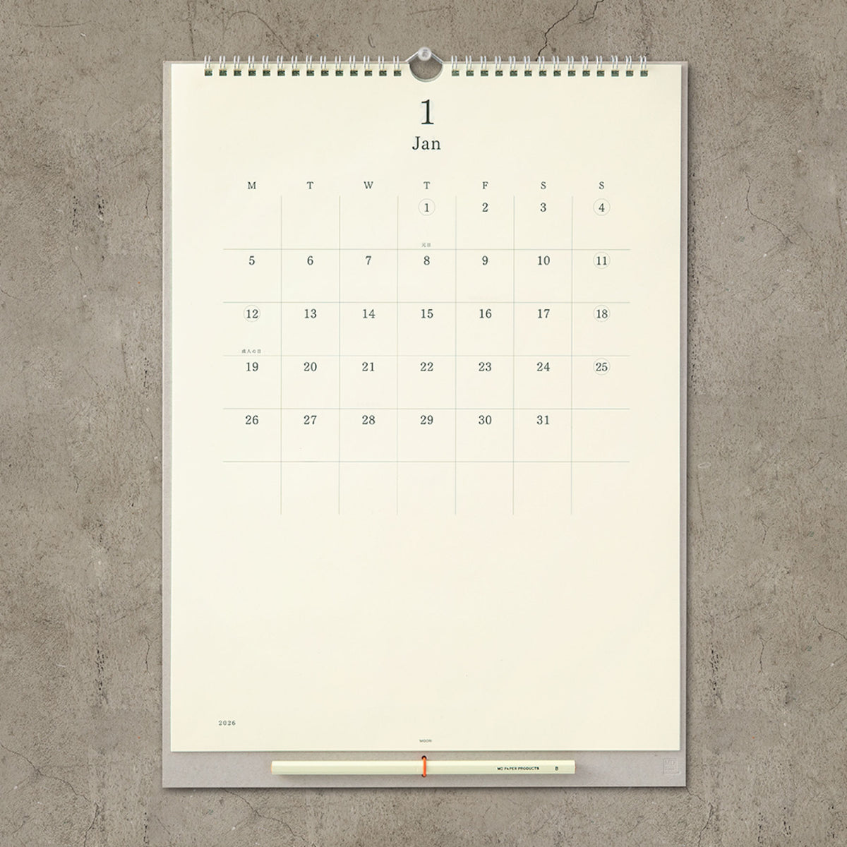 Midori - 2026 Calendar - MD Wall