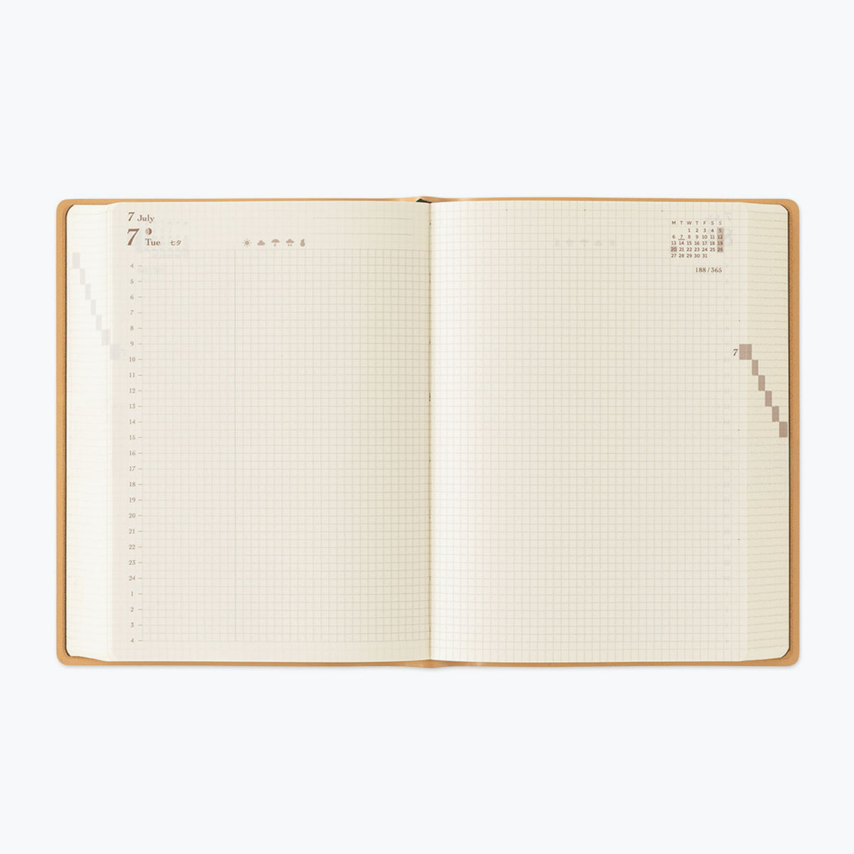 Midori - 2026 Diary - Hibino - A6 - Camel