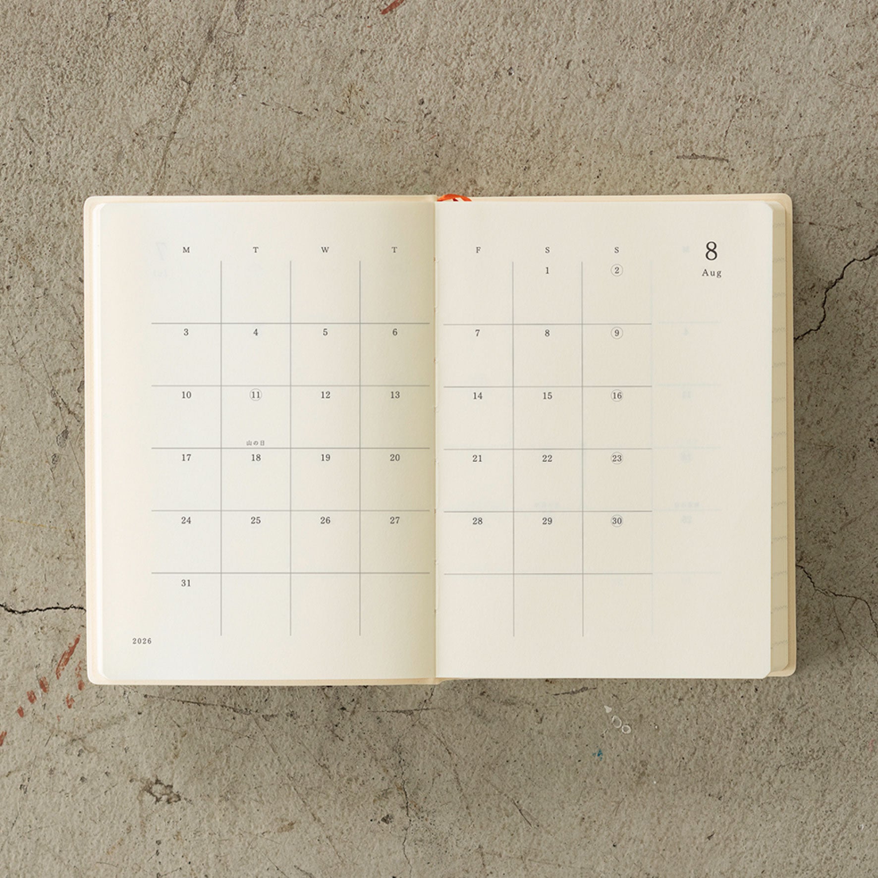 Midori - 2026 Diary - MD 1Day 1Page - A6