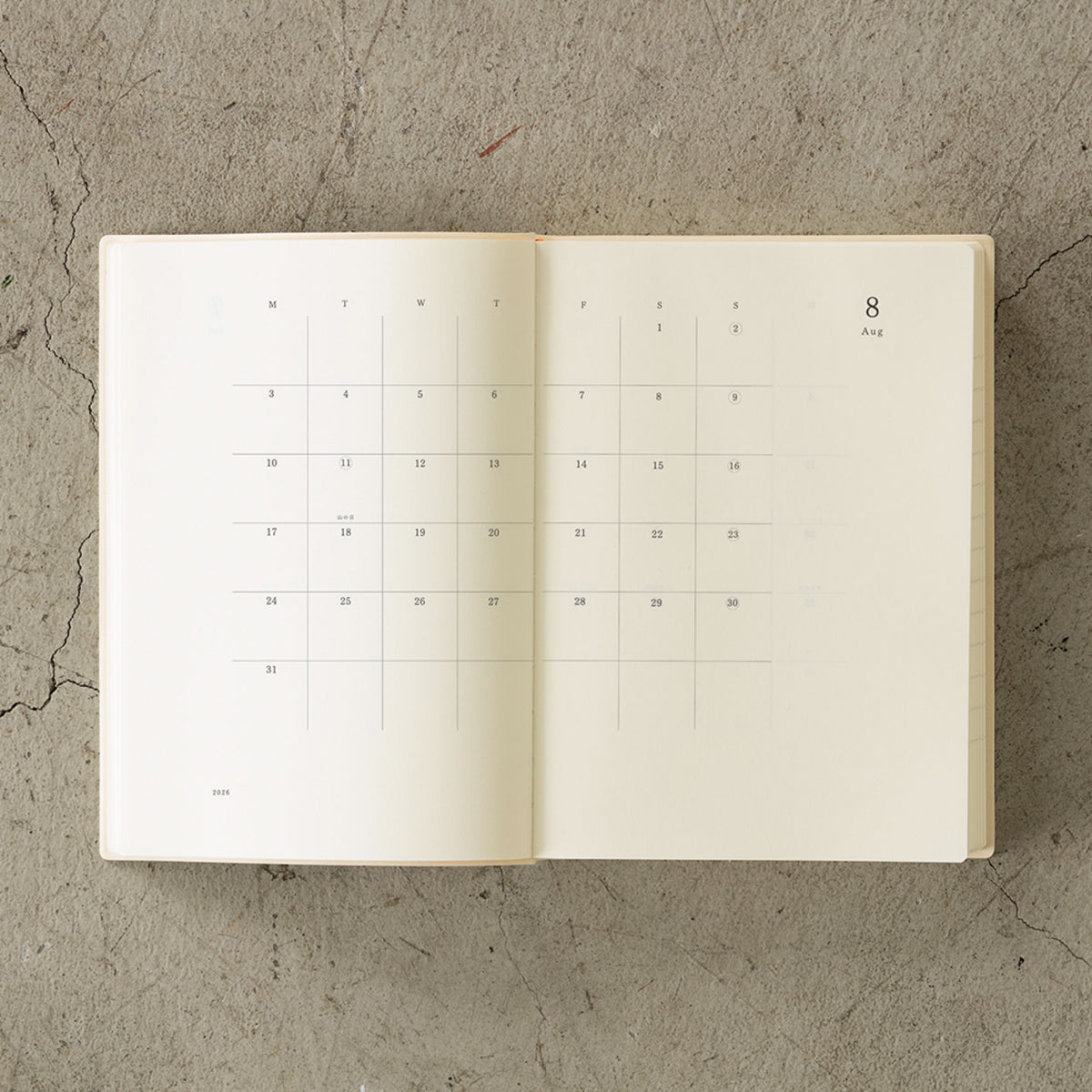 Midori - 2026 Diary - MD 1Day 1Page - A5