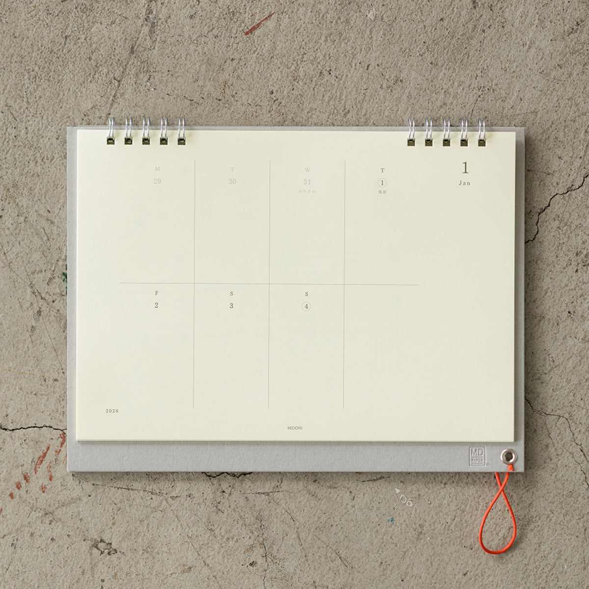 Midori - 2026 Calendar - MD Single - Weekly