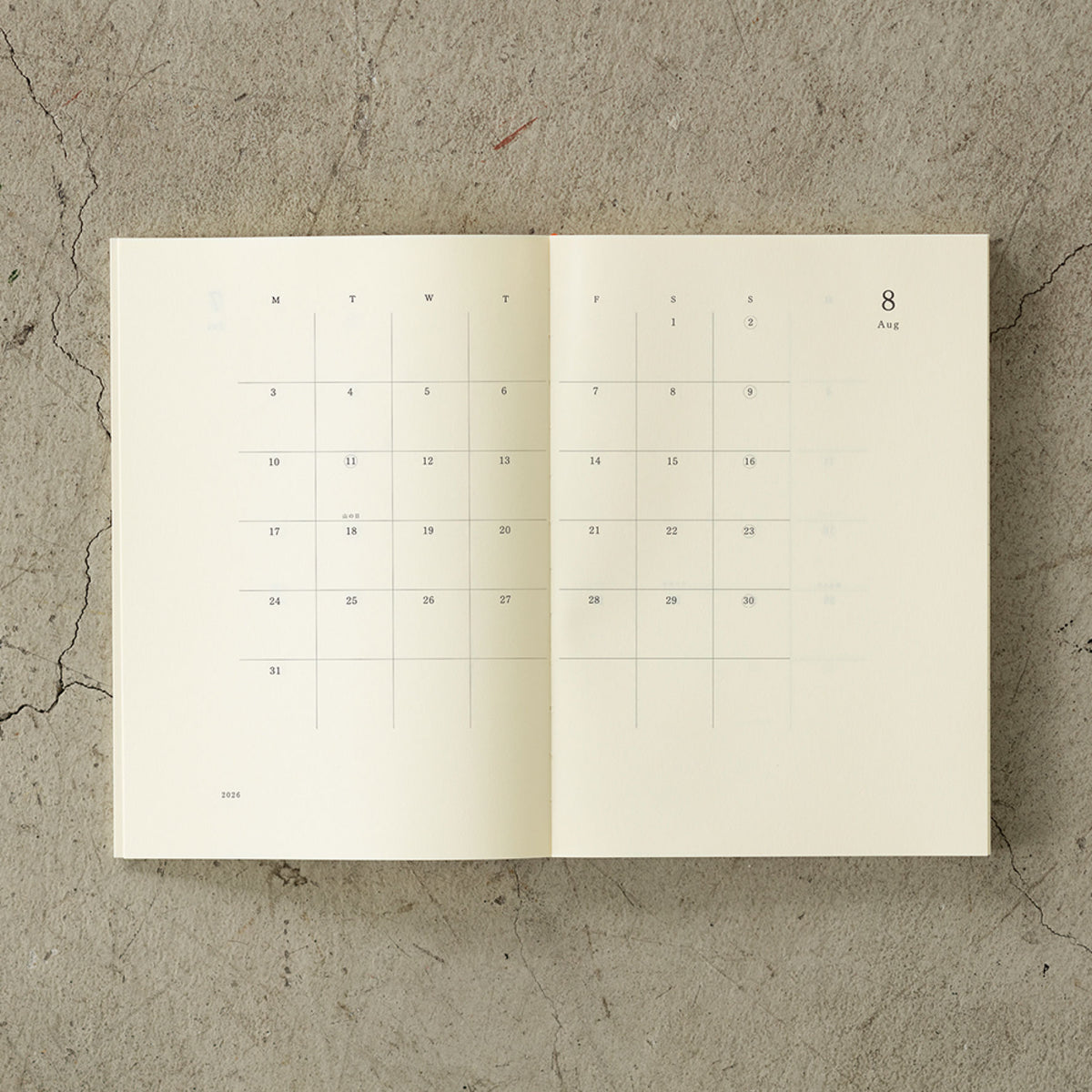 Midori - 2026 Diary - MD Notebook - A5