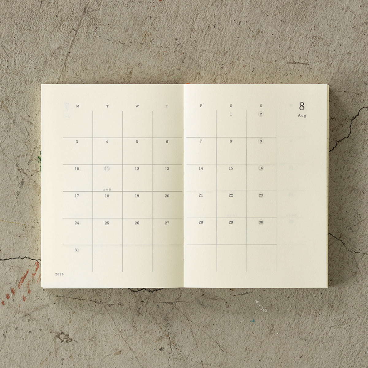 Midori - 2026 Diary - MD Notebook - A6