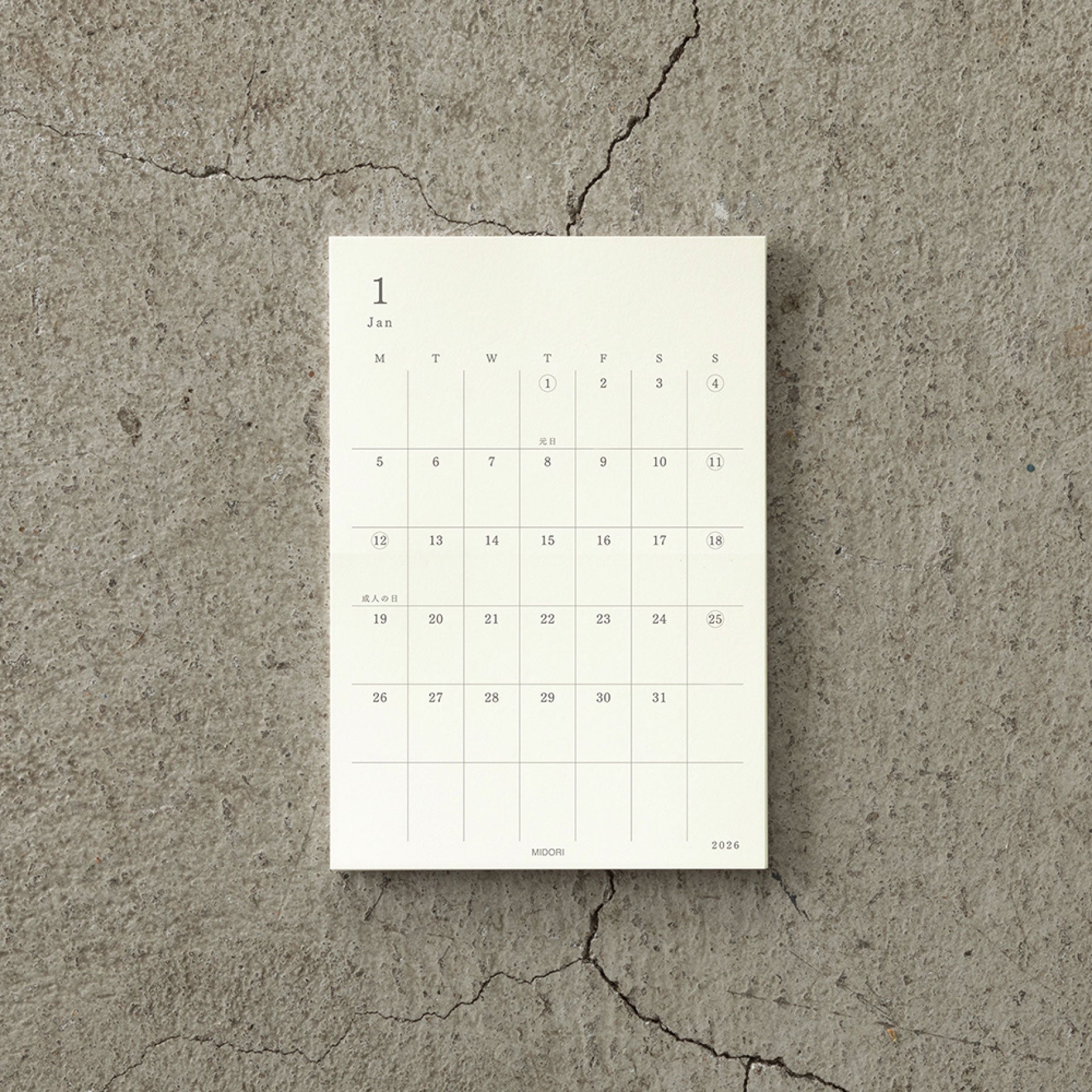Midori - 2026 Diary - MD Diary Sticker [S]