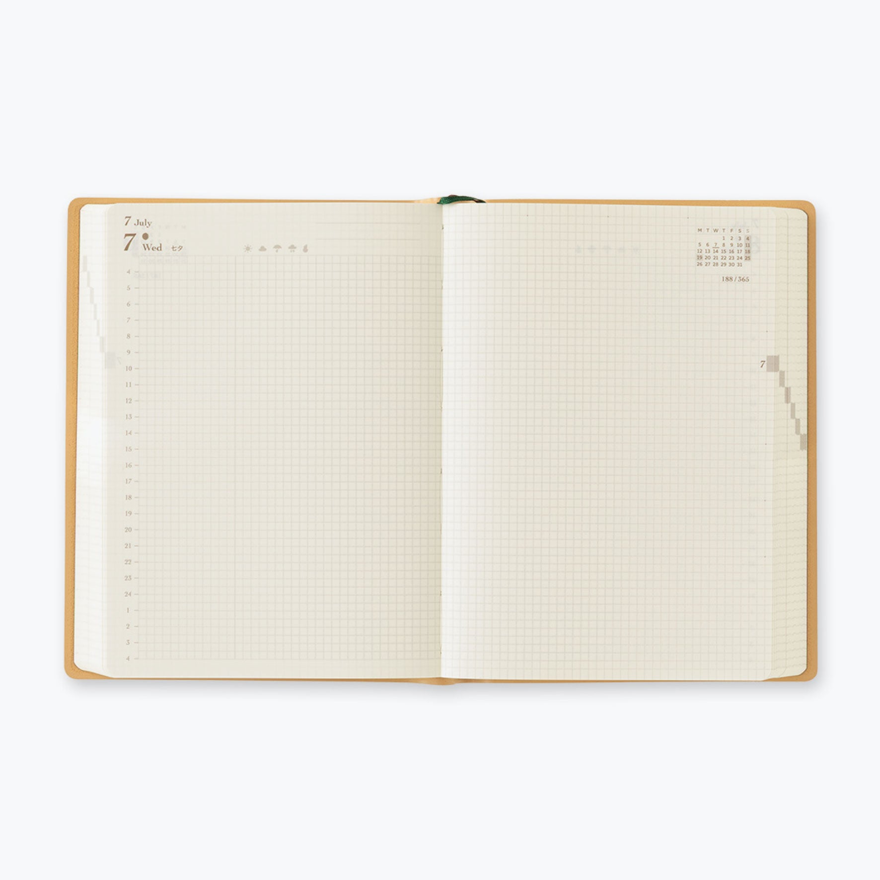 Midori - 2027 Diary - Hibino - A6 - Camel