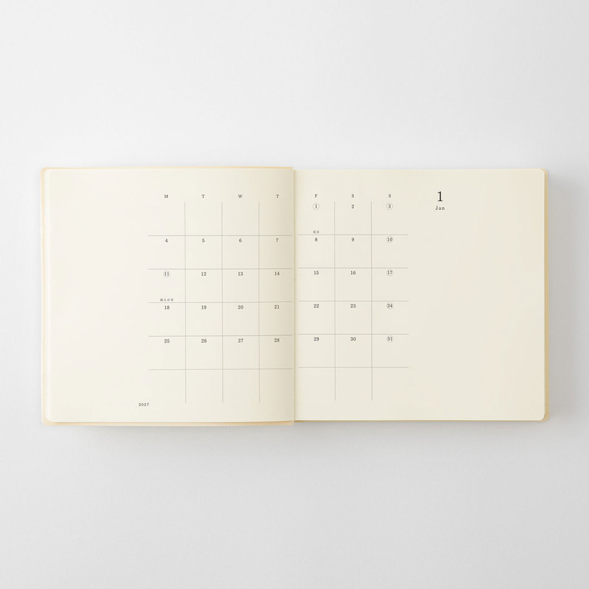 Midori - 2027 Diary - MD 1Day 1Page - A5 Square