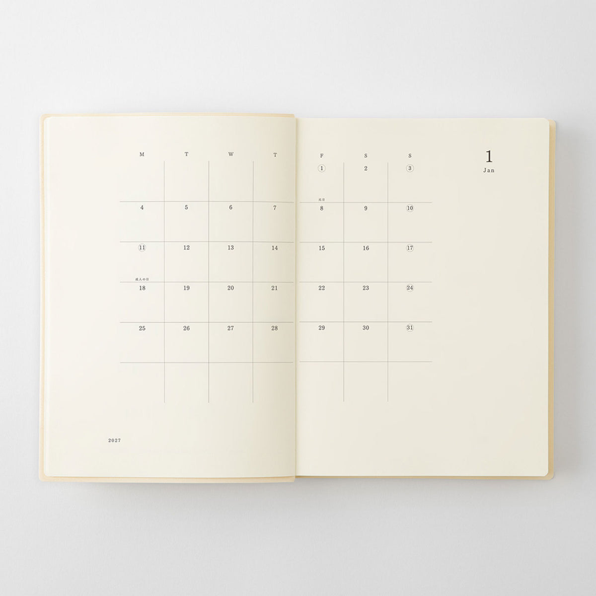 Midori - 2027 Diary - MD 1Day 1Page - A5