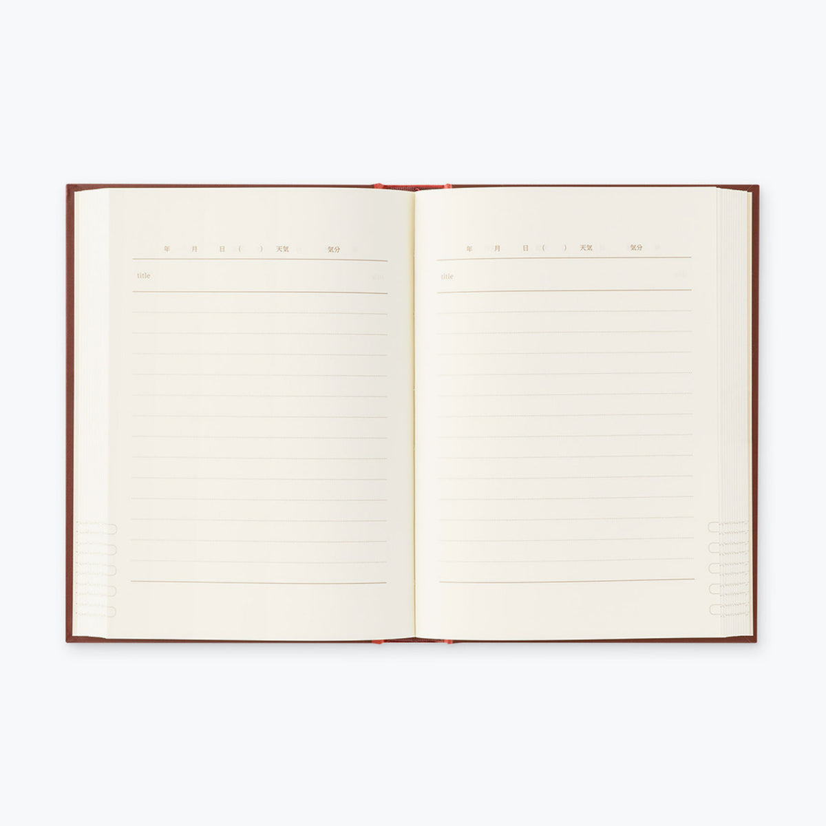 Midori - Daily Journal - One Year Diary - Classic Red