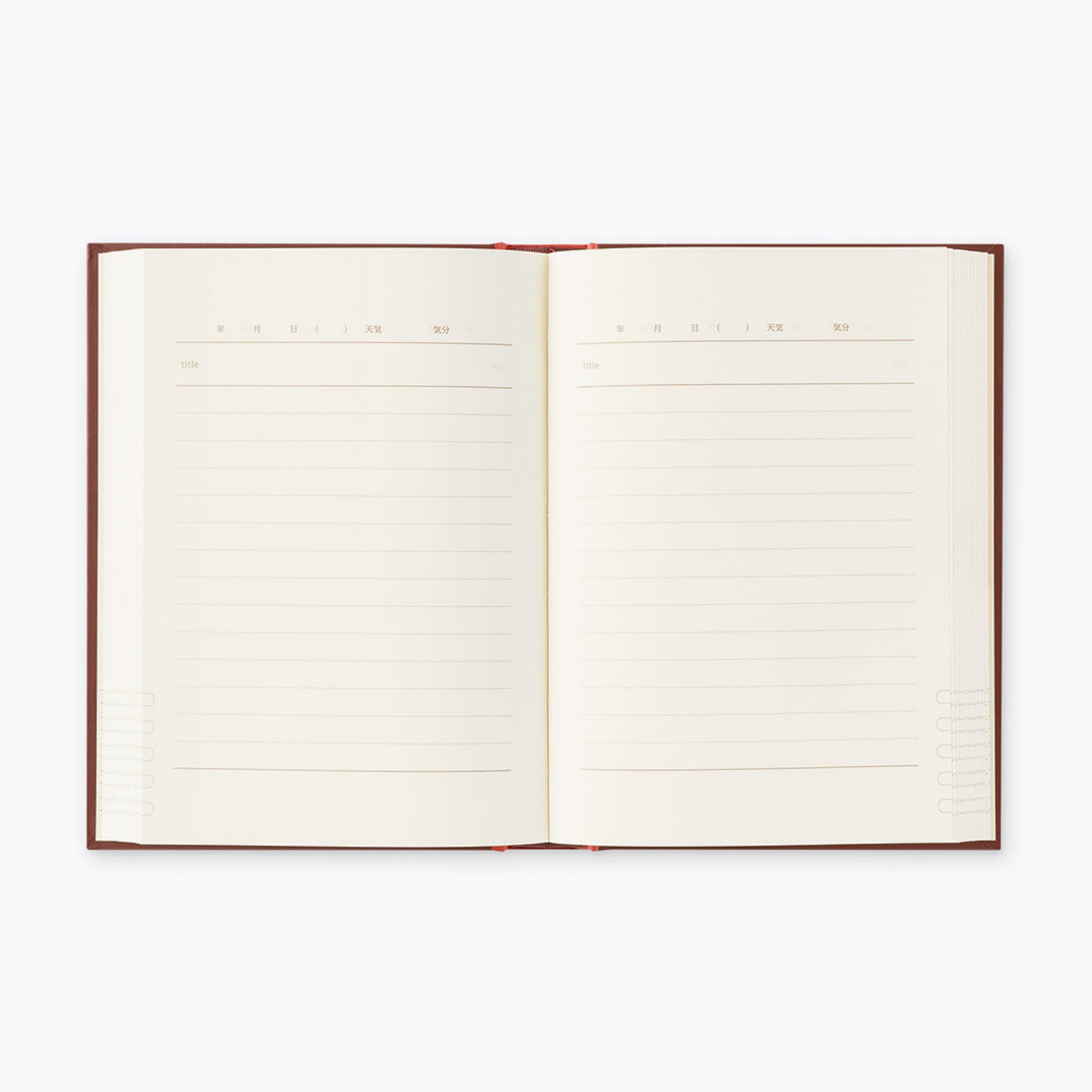 Midori - Daily Journal - One Year Diary - Classic Red