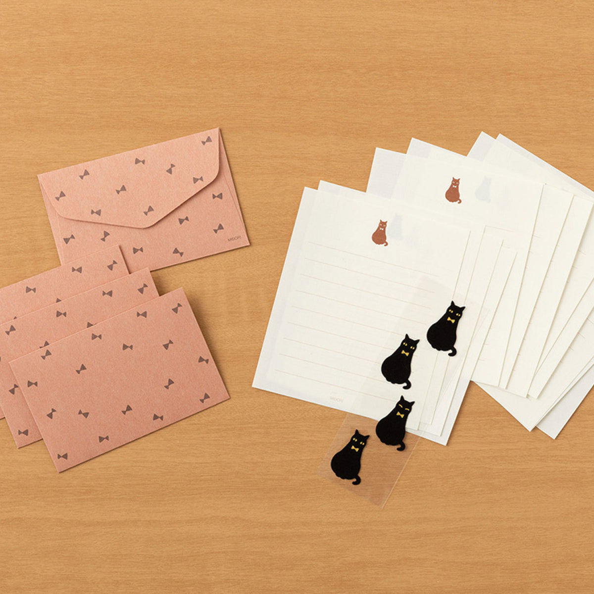 Midori - Letter Set - Animals (Mini) - Black Cat