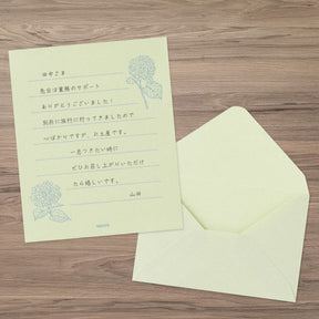Midori - Letter Set - Hanairo Washi - Green