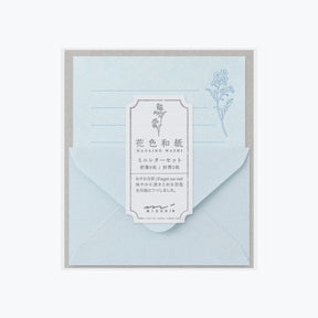 Midori - Letter Set - Hanairo Washi - Blue