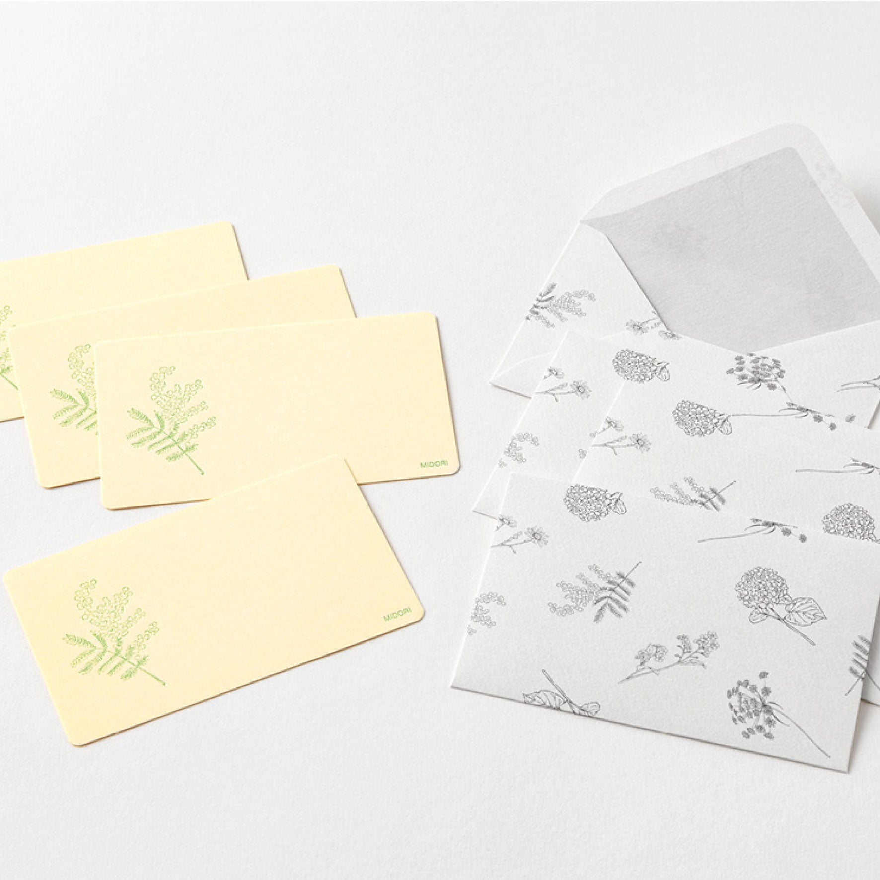Midori - Card Set - Hanairo Washi - Yellow