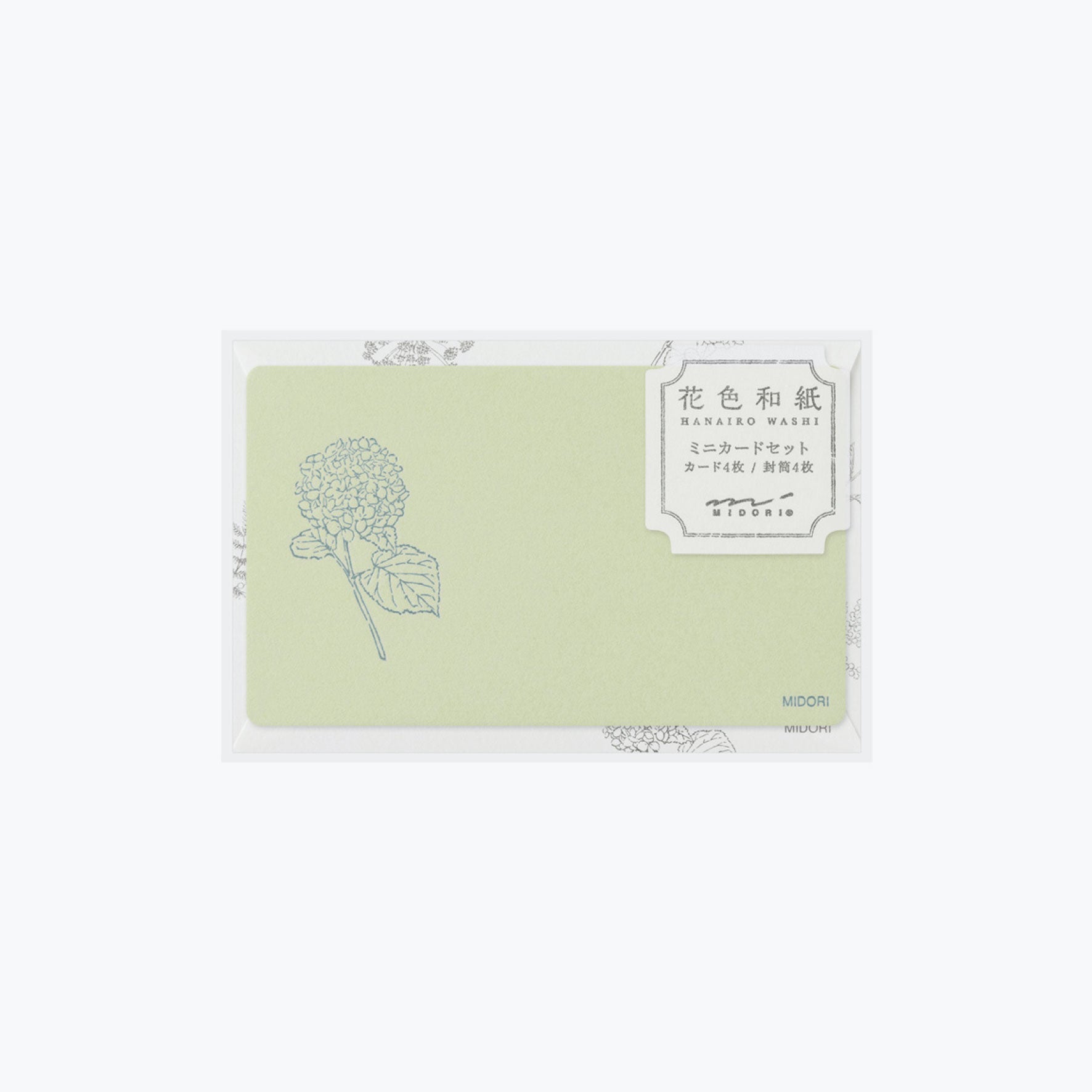 Midori - Card Set - Hanairo Washi - Green