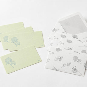 Midori - Card Set - Hanairo Washi - Green