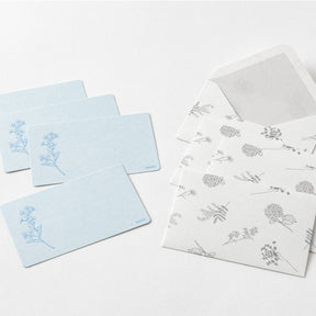 Midori - Card Set - Hanairo Washi - Blue