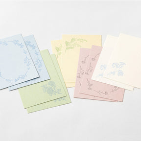 Midori - Postcard Set - Hanairo Washi - 5 Colours