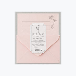 Midori - Letter Set - Hanairo Washi - Pink