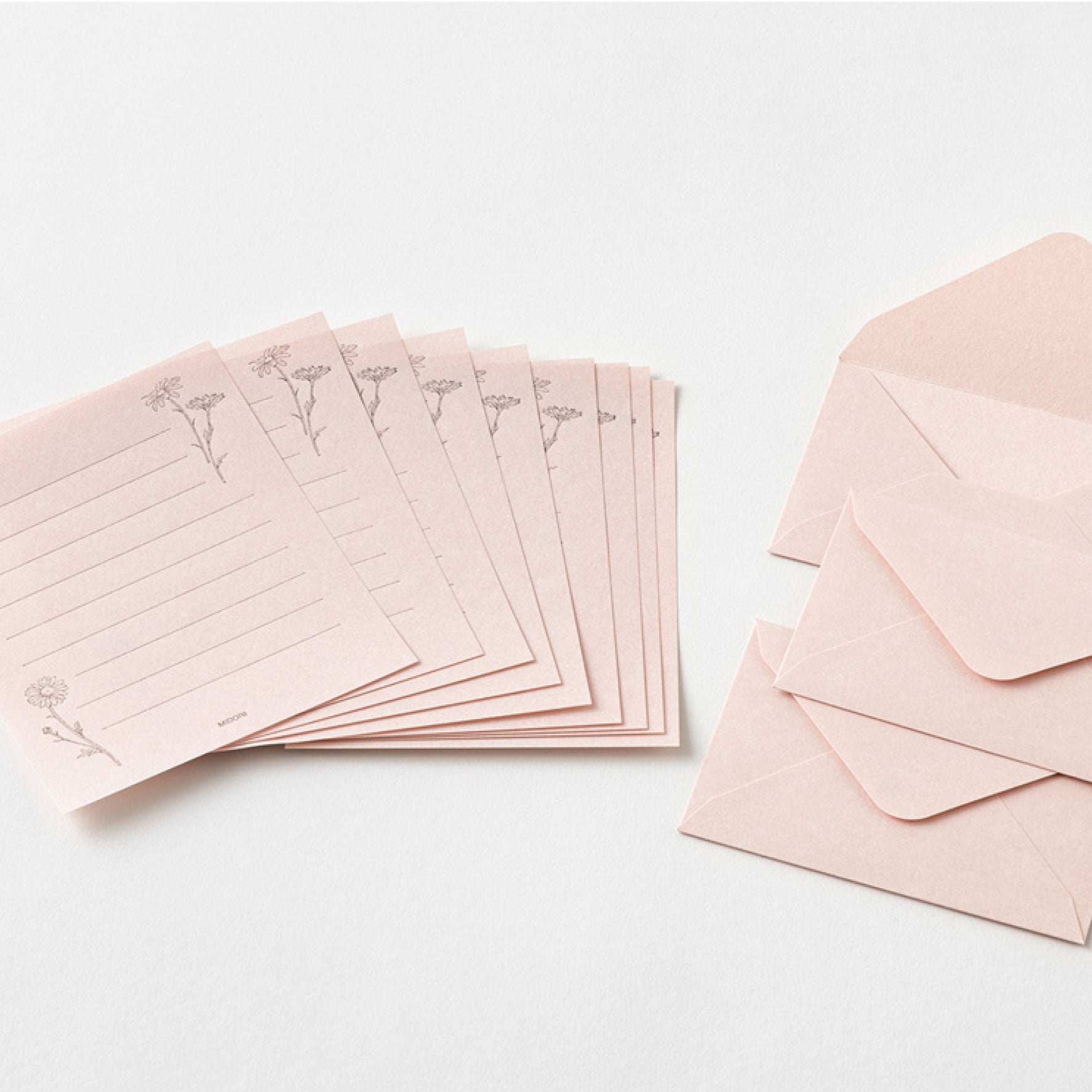 Midori - Letter Set - Hanairo Washi - Pink