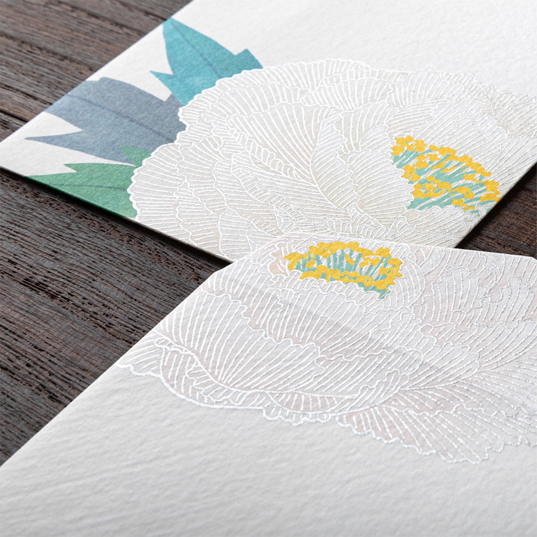 Midori - Letter Set - Kami - Winter Peony