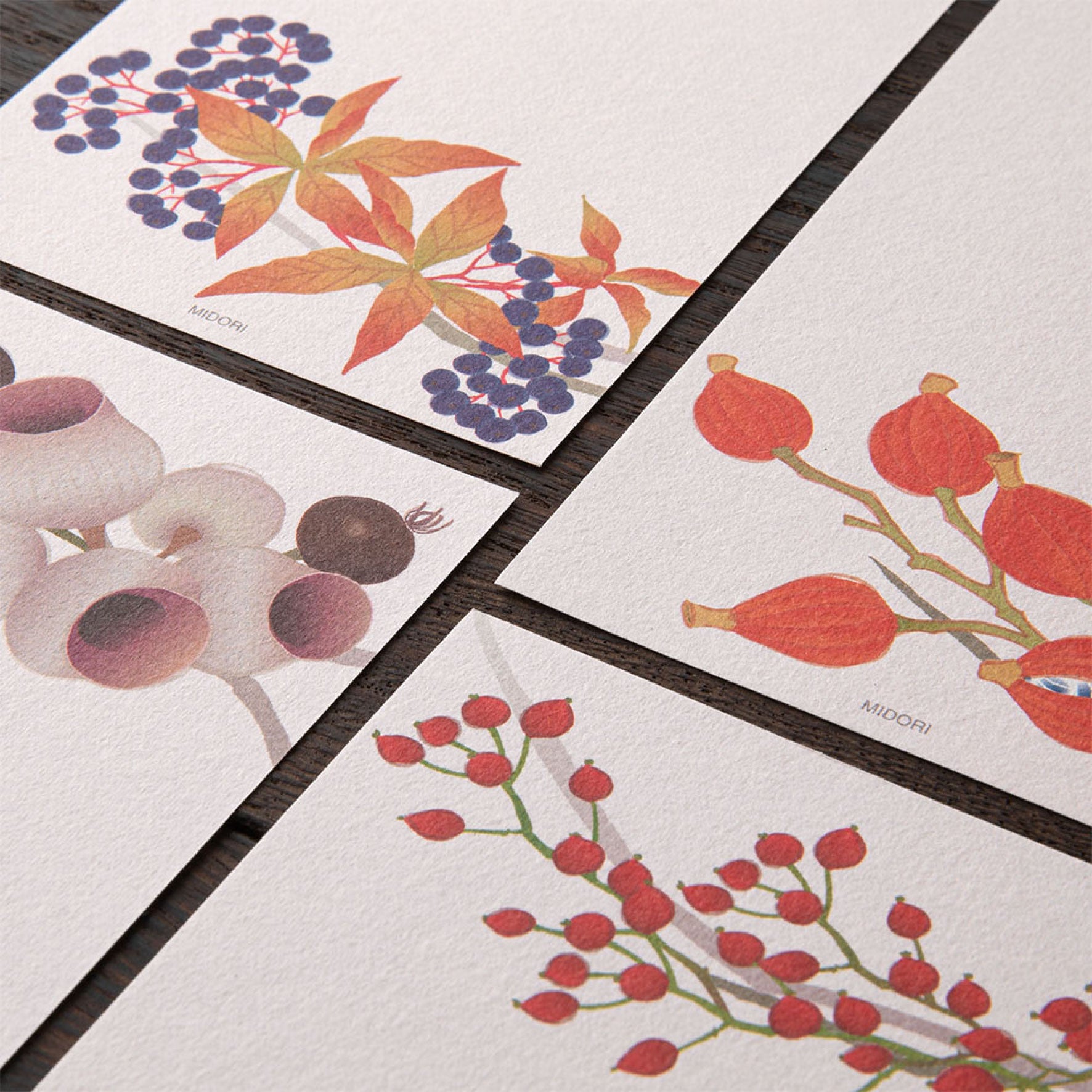 Midori - Letter Pad - Kami - Autumn Wreath