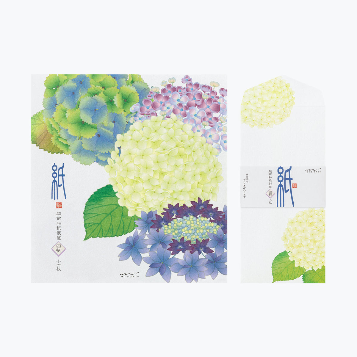 Midori - Letter Set - Kami - Hydrangea