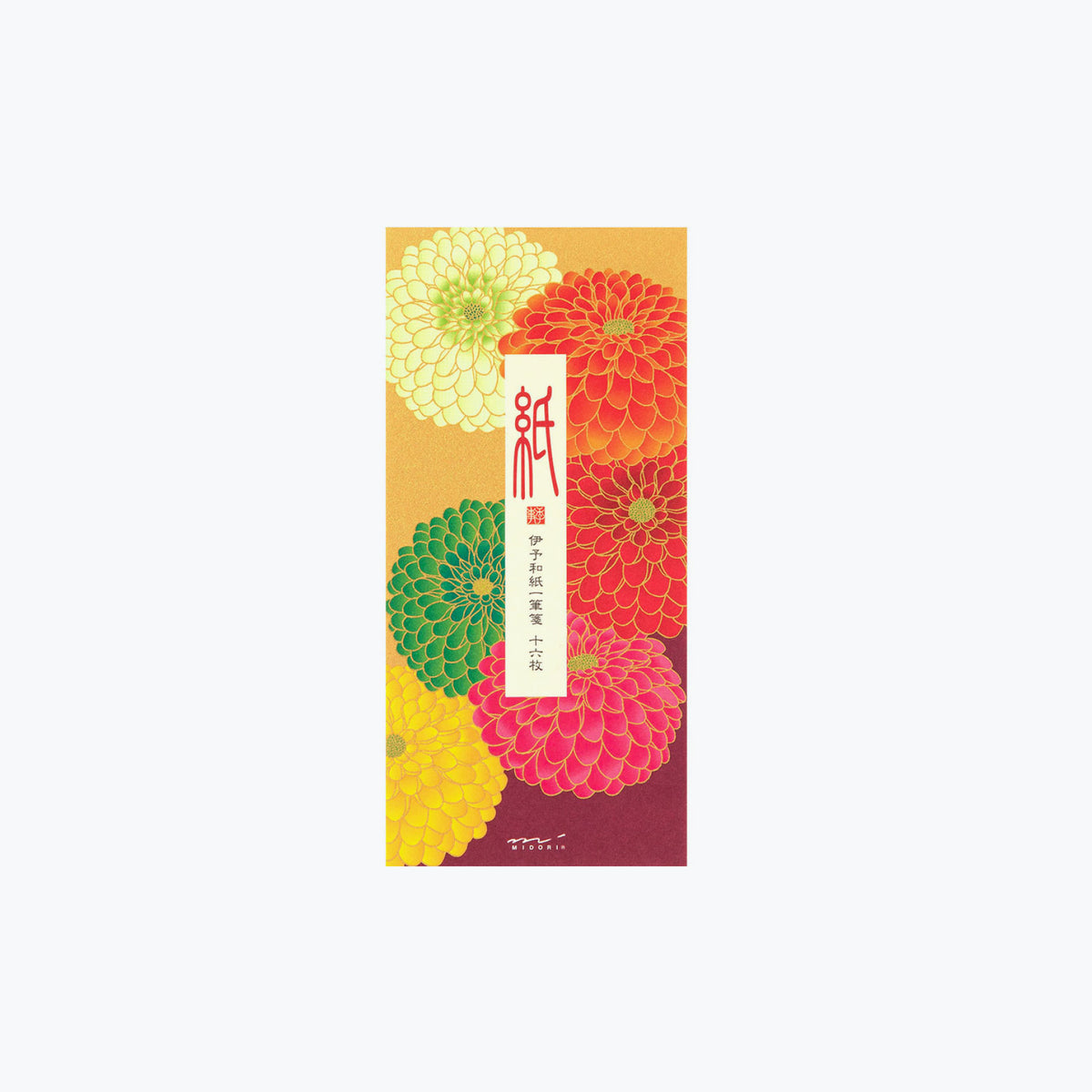 Midori - Letter Pad - Kami - Pompon Chrysanthemum