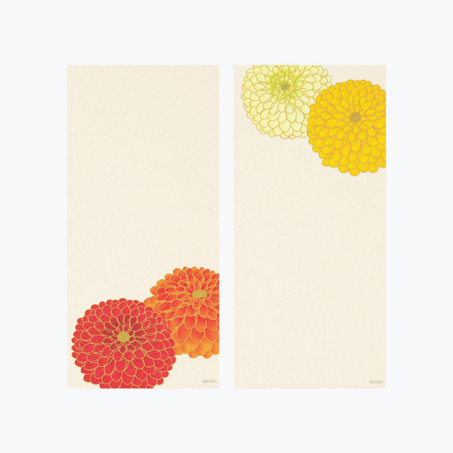 Midori - Letter Pad - Kami - Pompon Chrysanthemum
