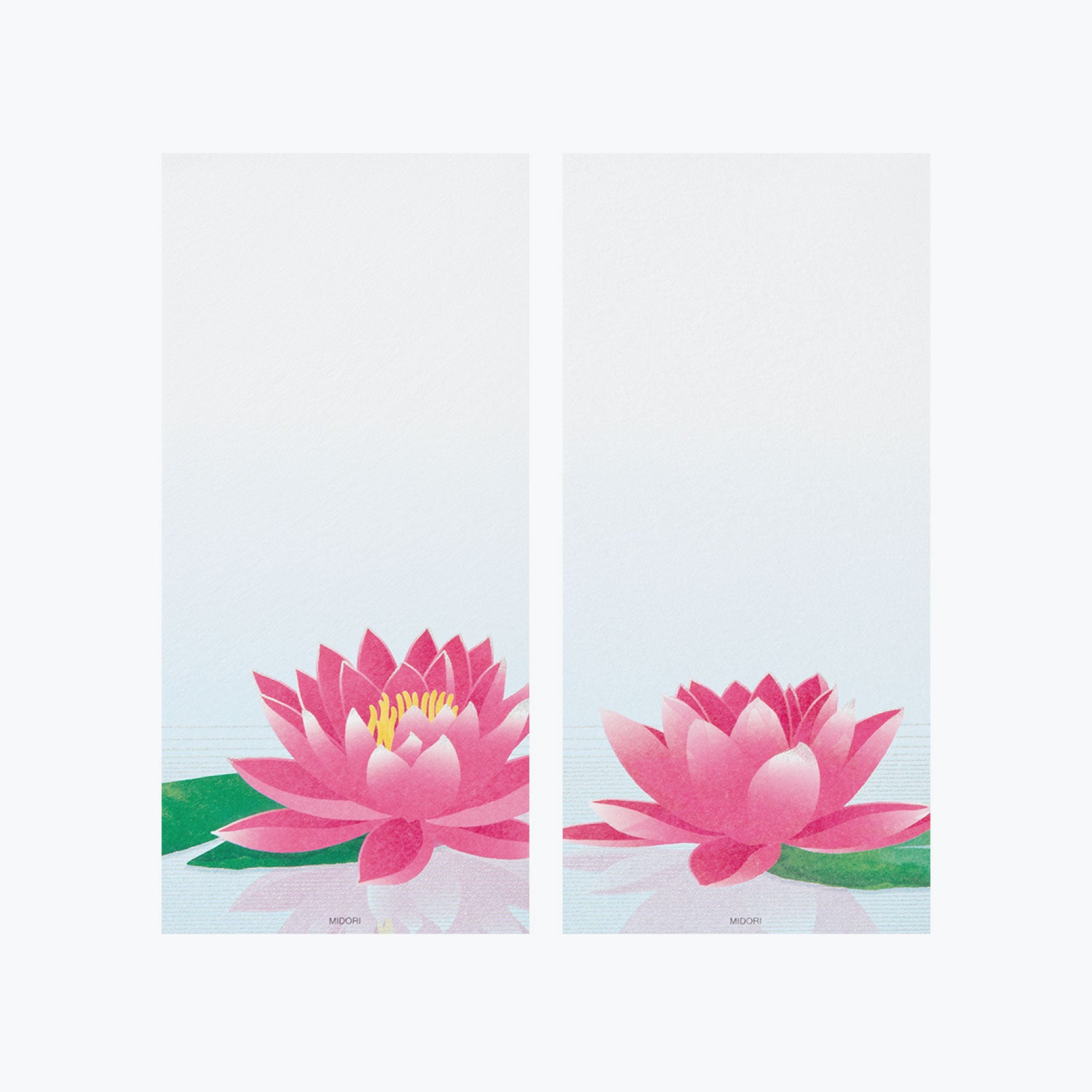 Midori - Letter Pad - Kami - Water Lily Reflection