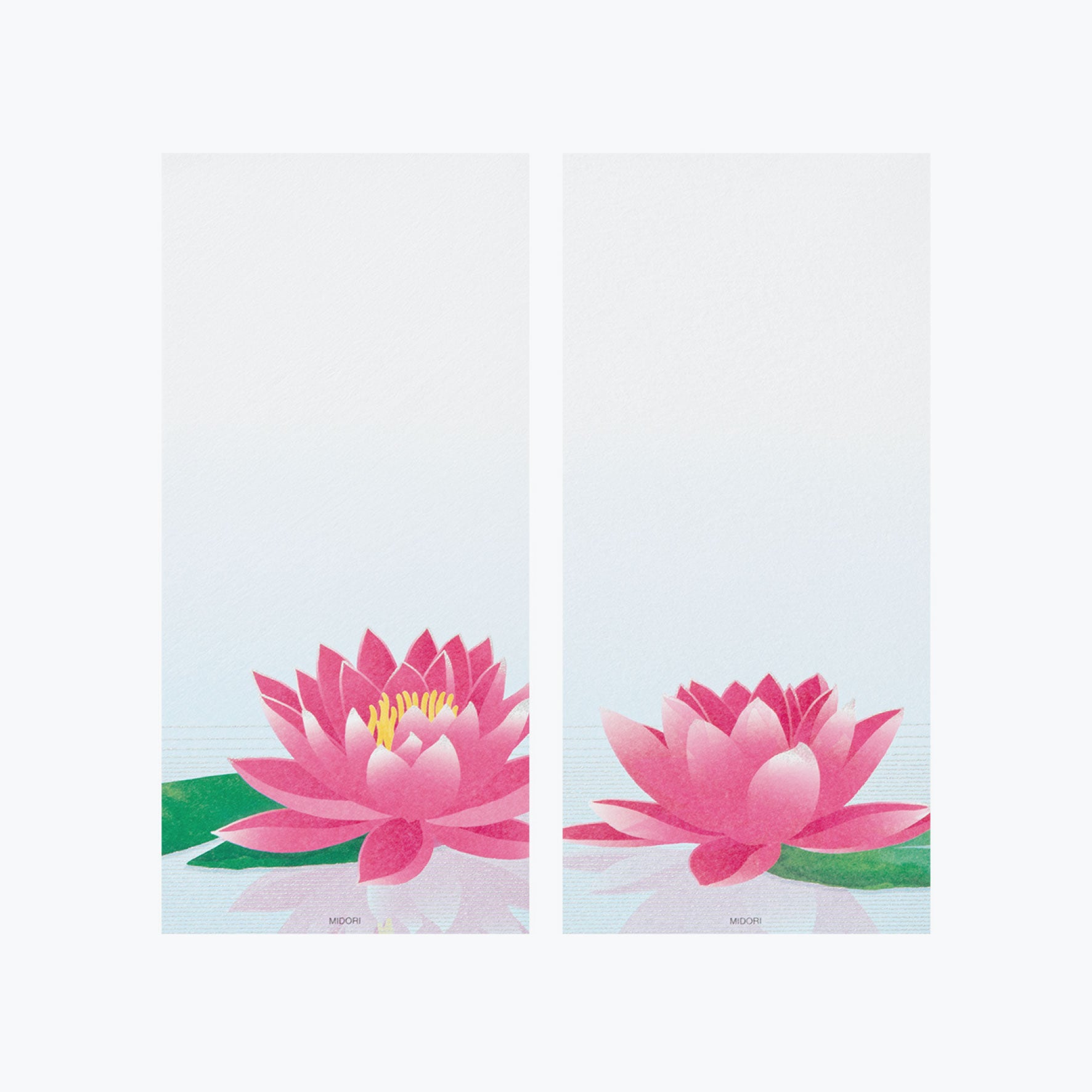 Midori - Letter Pad - Kami - Water Lily Reflection