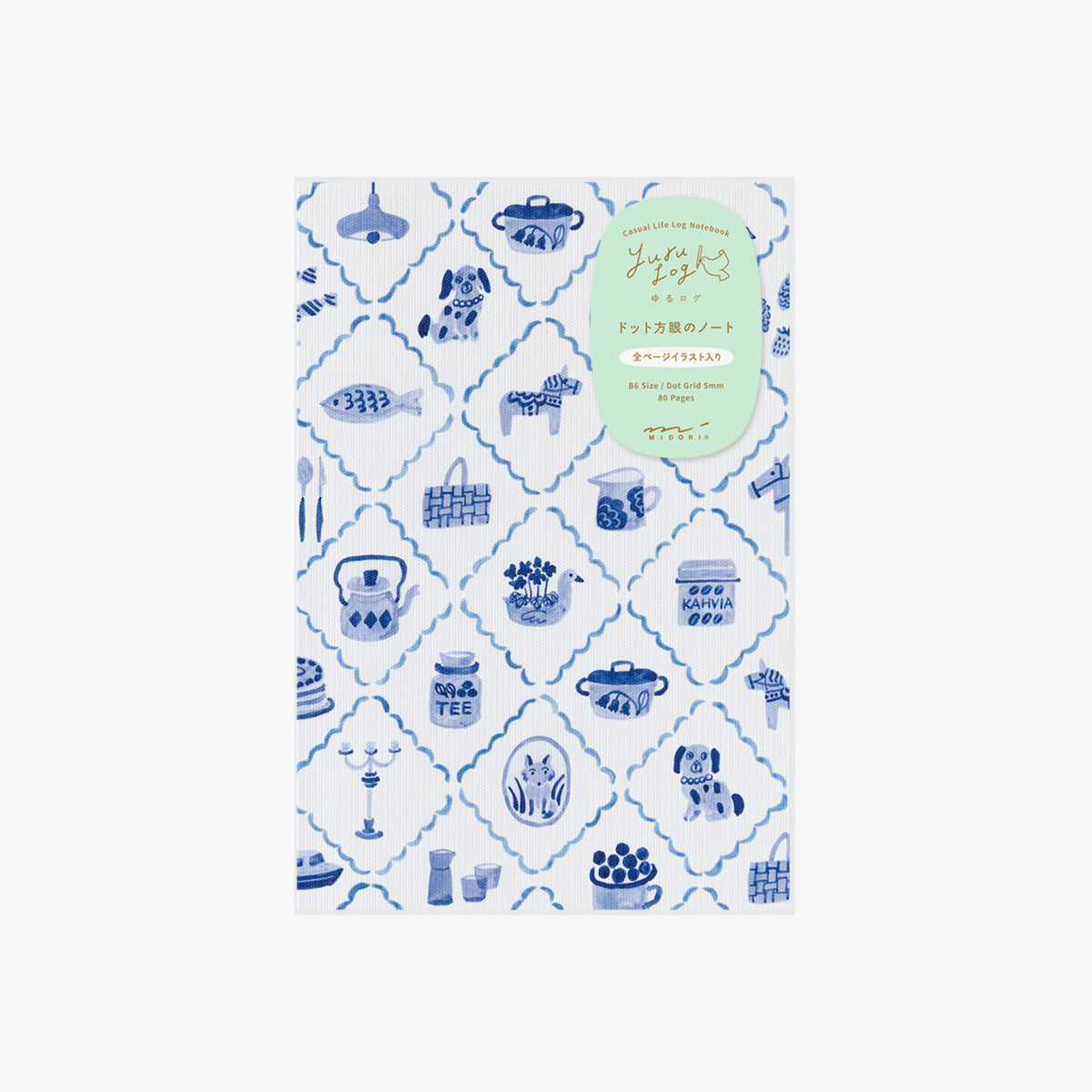 Midori - Notebook - Yuru Log - B6 - Blue Nordic