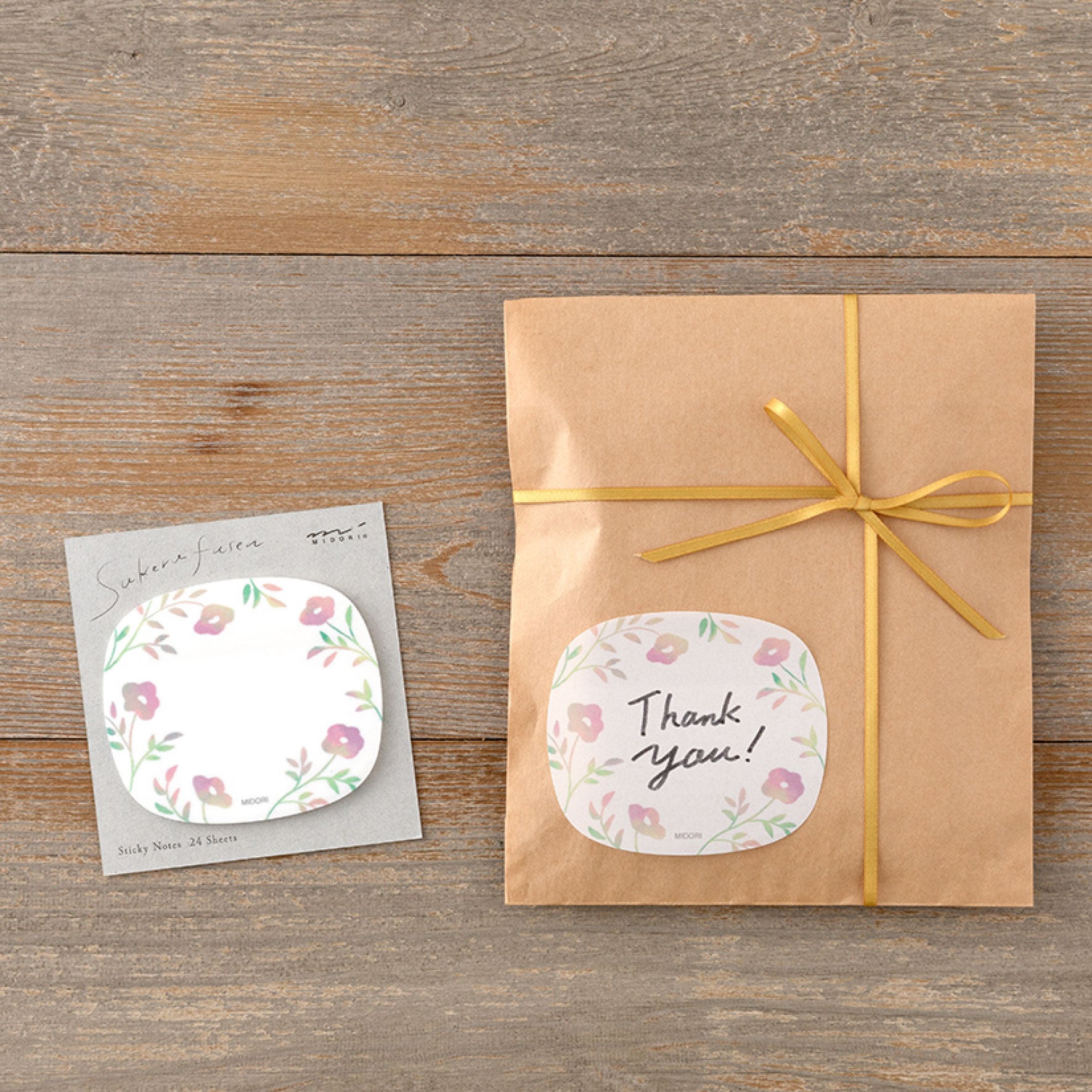 Midori - Notepad - Sticky Notes - Transparent - Flower