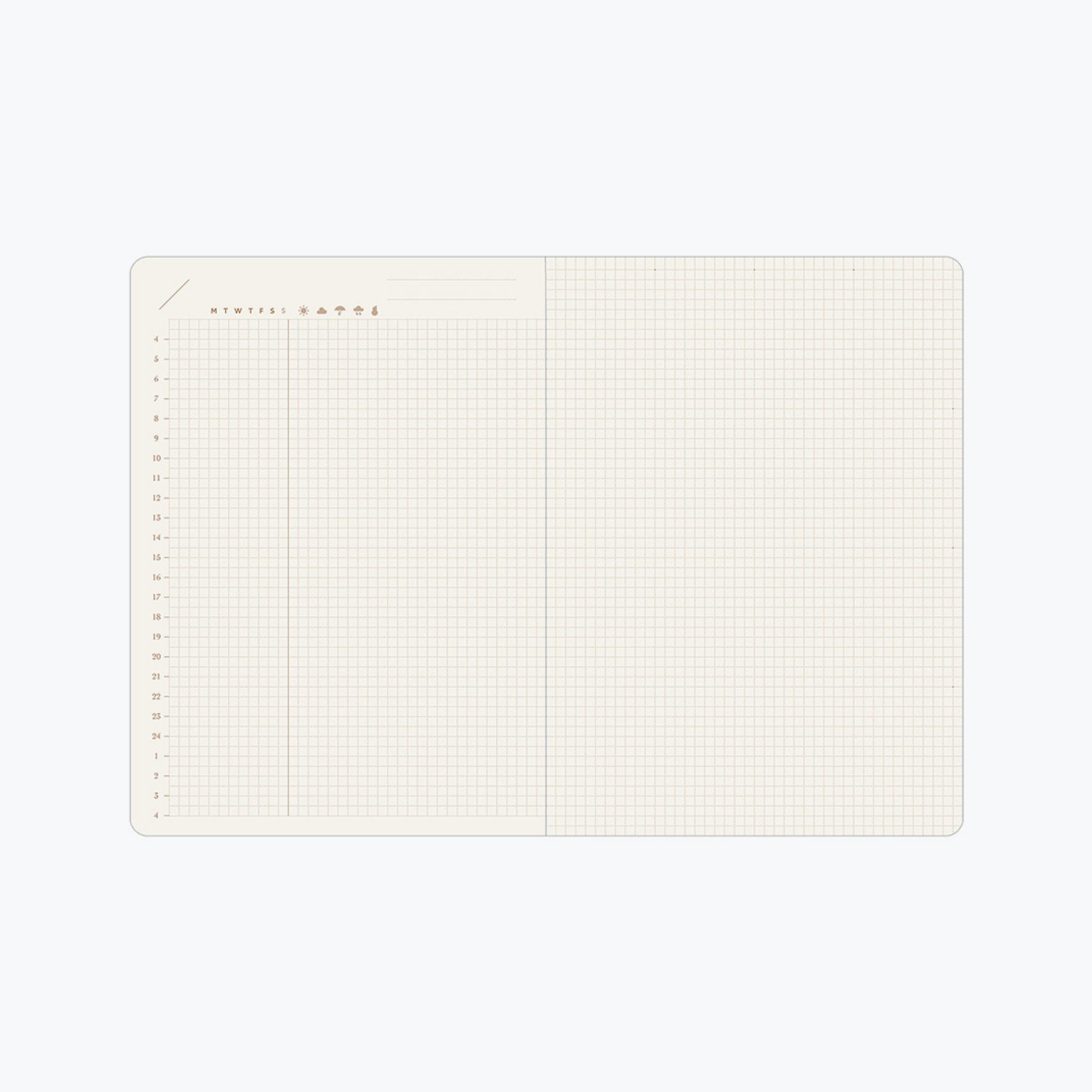 Midori - Planner - Hibino - Free Diary - A6 - Ivory
