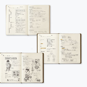 Midori - Planner - Hibino - Free Diary - A6 - Brown